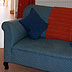 Sitting room looking towards the bedroom and kitchen